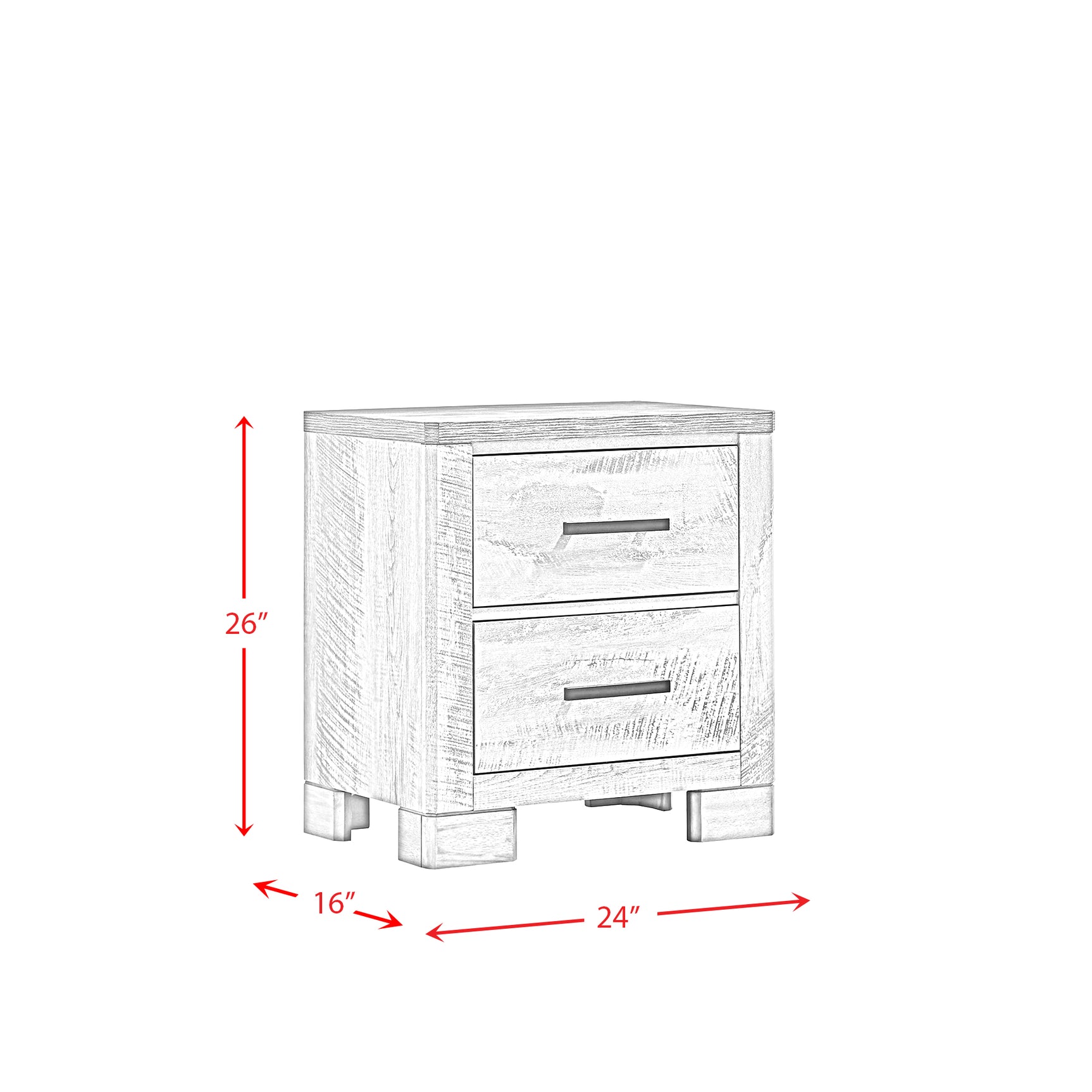 Millers Cove Nightstand Two-Tone Grey - Tampa Furniture Outlet