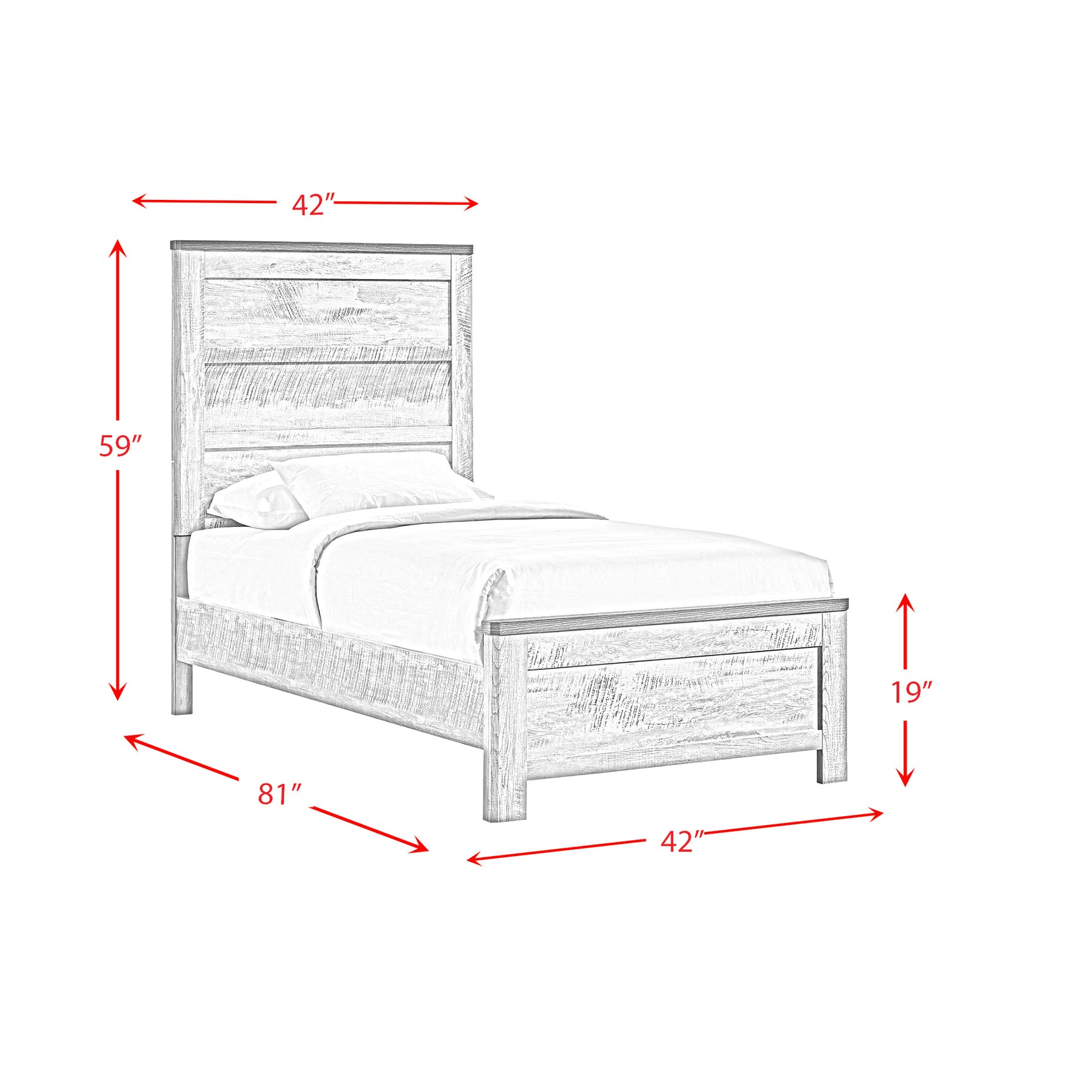 Millers Cove Twin Panel Bed - Tampa Furniture Outlet