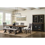 Montrose Dining Table with 20" Leaf in Espresso and Brown - Tampa Furniture Outlet