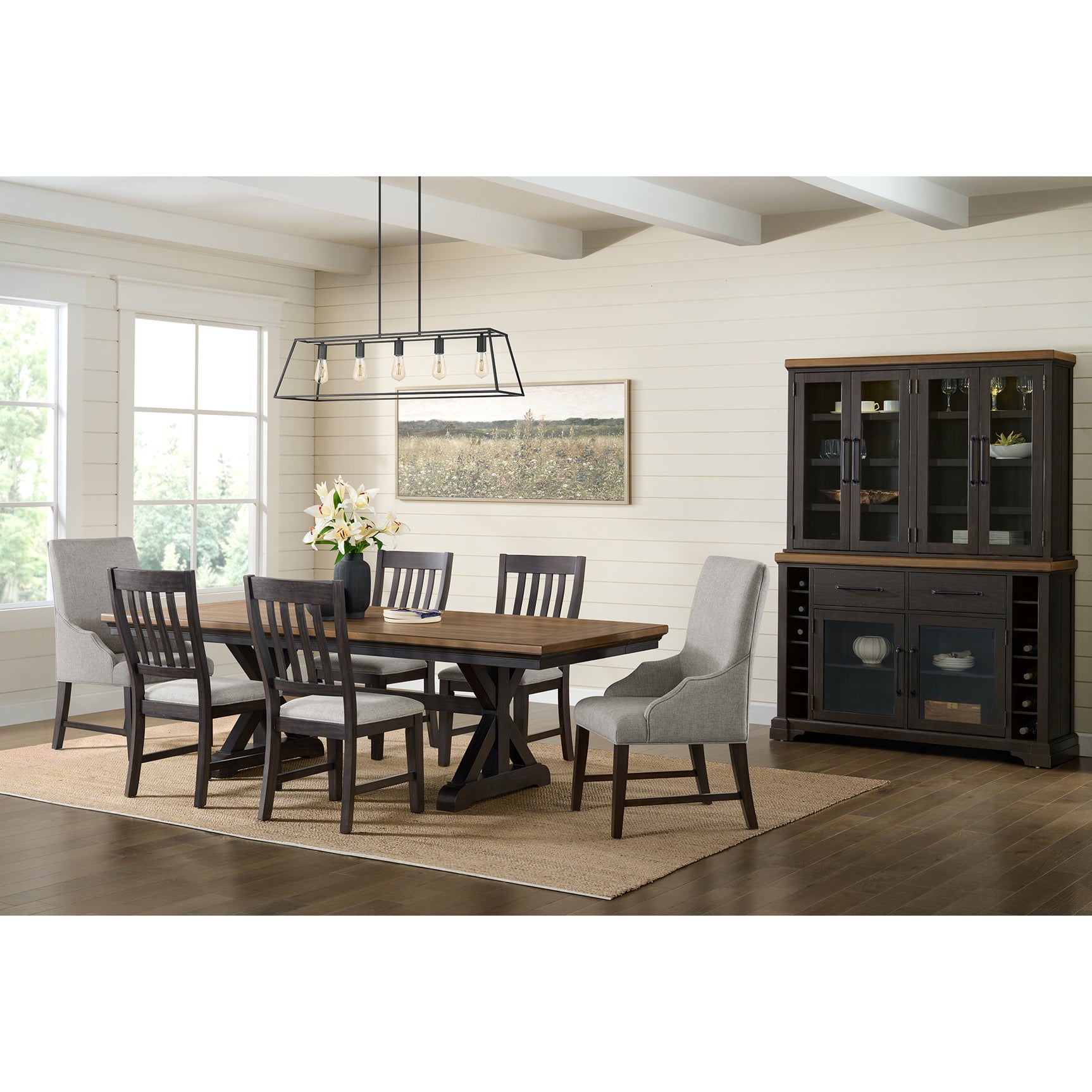 Montrose Server in Espresso and Brown - Tampa Furniture Outlet