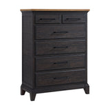 Montrose Chest in Espresso & Brown - Tampa Furniture Outlet