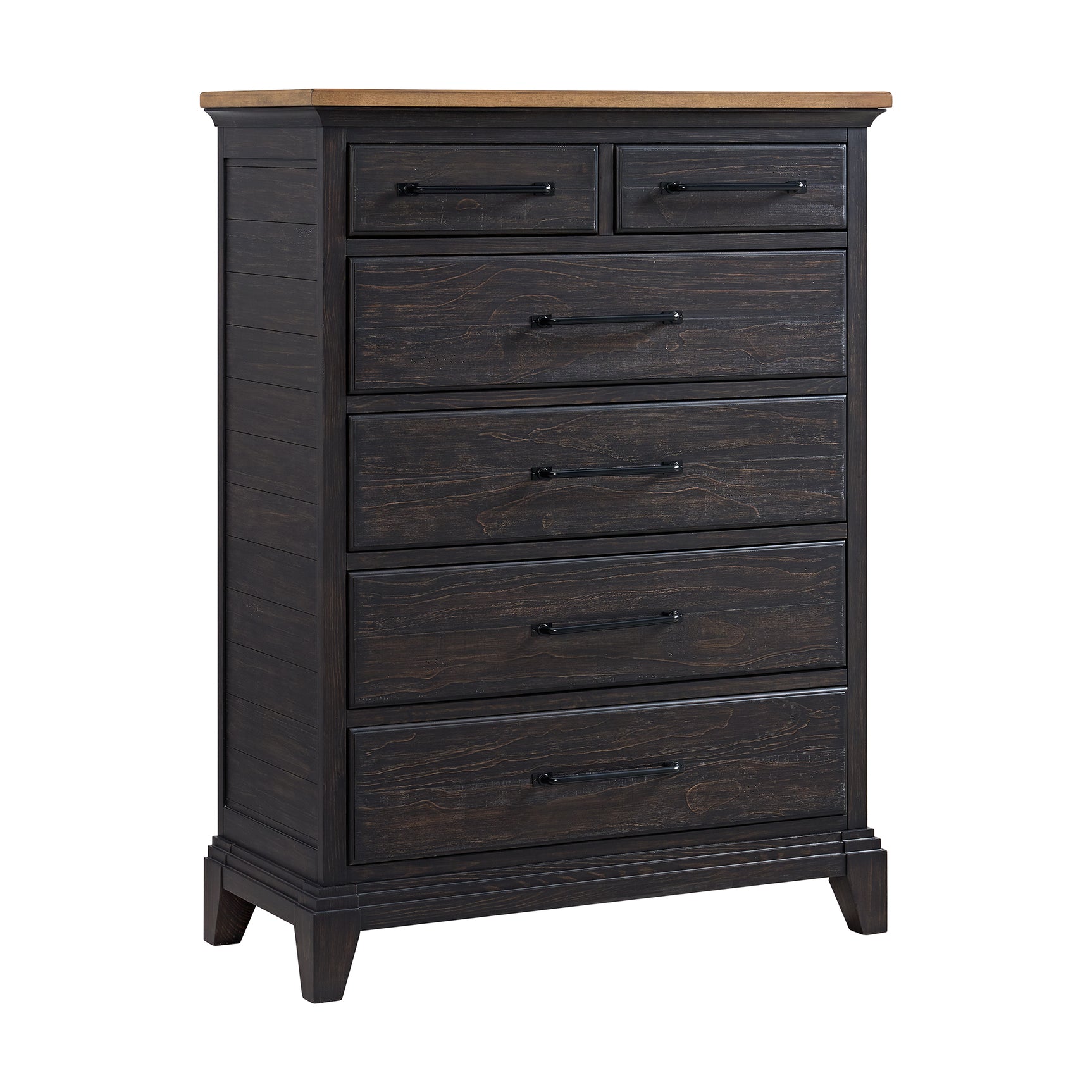 Montrose Chest in Espresso & Brown - Tampa Furniture Outlet