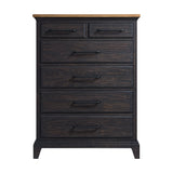 Montrose Chest in Espresso & Brown - Tampa Furniture Outlet