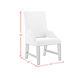 Montrose Dining Host Chair with Light Grey Fabric in Espresso (2 Per Carton) - Tampa Furniture Outlet