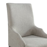 Montrose Dining Host Chair with Light Grey Fabric in Espresso (2 Per Carton) - Tampa Furniture Outlet