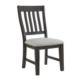 Montrose Dining Side Chair with Light Grey Fabric in Espresso (2 Per Carton) - Tampa Furniture Outlet