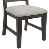 Montrose Dining Side Chair with Light Grey Fabric in Espresso (2 Per Carton) - Tampa Furniture Outlet