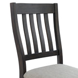 Montrose Dining Side Chair with Light Grey Fabric in Espresso (2 Per Carton) - Tampa Furniture Outlet