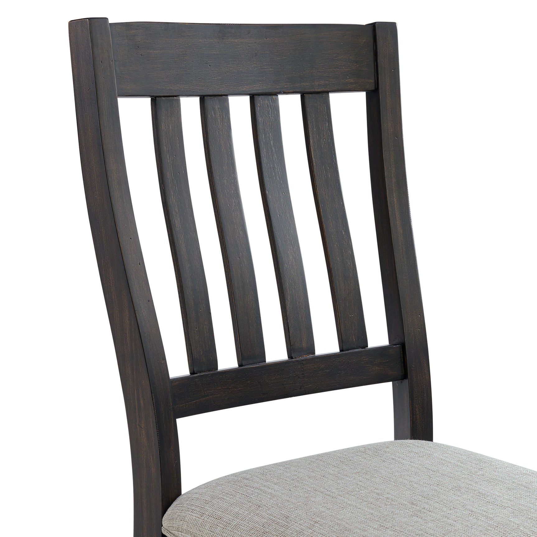 Montrose Dining Side Chair with Light Grey Fabric in Espresso (2 Per Carton) - Tampa Furniture Outlet
