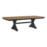 Montrose Dining Table with 20" Leaf in Espresso and Brown - Tampa Furniture Outlet