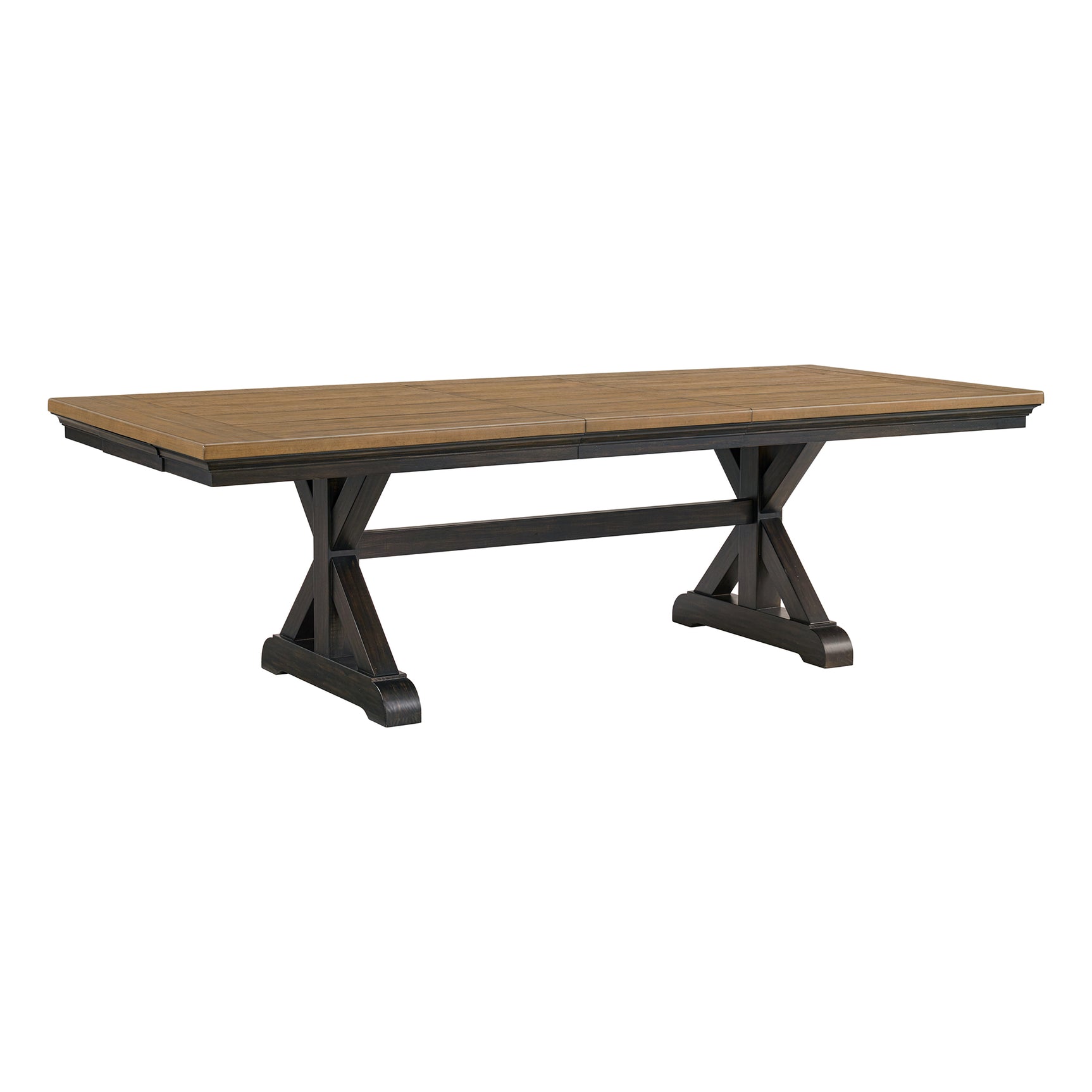 Montrose Dining Table with 20" Leaf in Espresso and Brown - Tampa Furniture Outlet