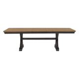 Montrose Dining Table with 20" Leaf in Espresso and Brown - Tampa Furniture Outlet