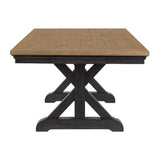 Montrose Dining Table with 20" Leaf in Espresso and Brown - Tampa Furniture Outlet
