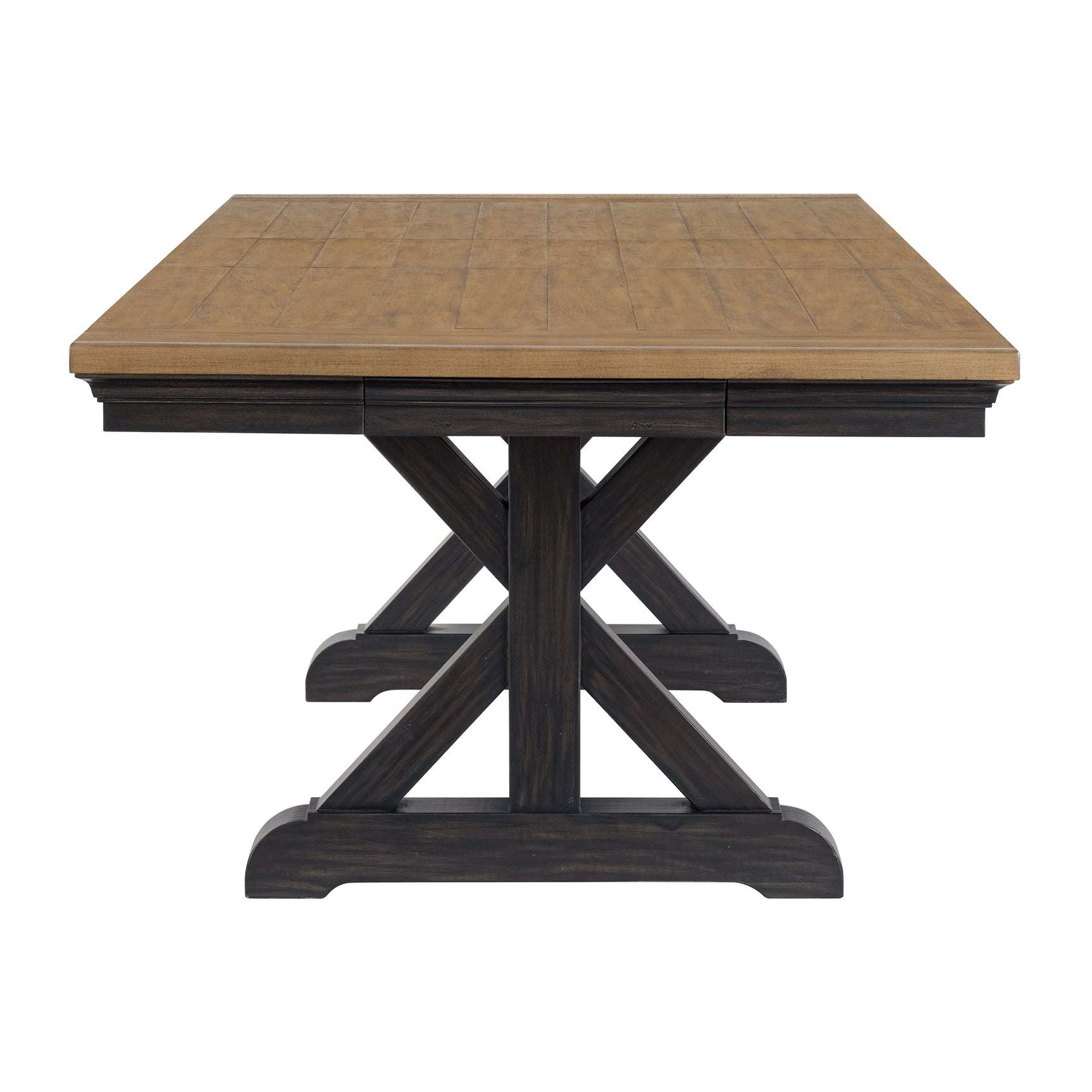 Montrose Dining Table with 20" Leaf in Espresso and Brown - Tampa Furniture Outlet