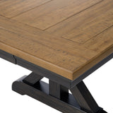 Montrose Dining Table with 20" Leaf in Espresso and Brown - Tampa Furniture Outlet