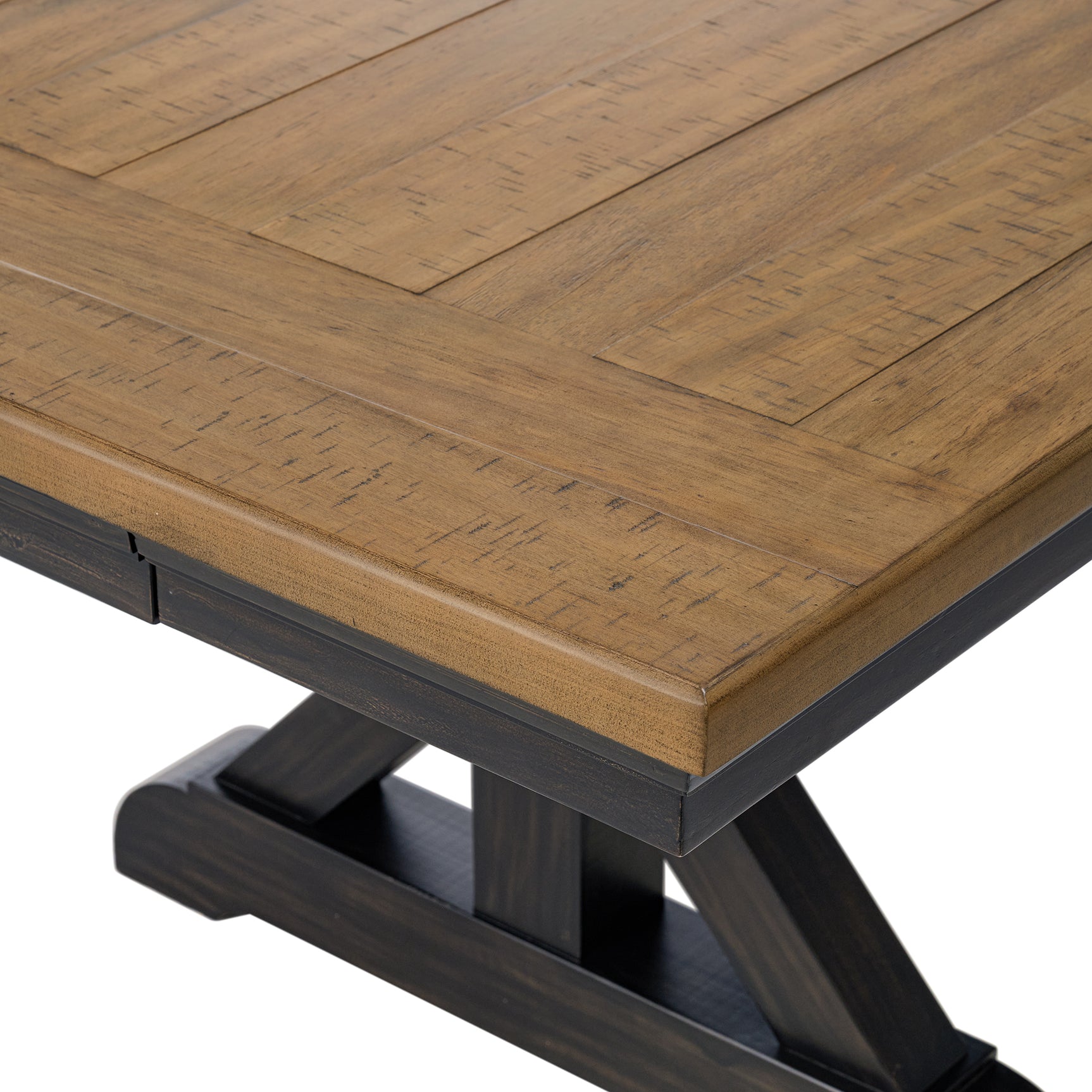 Montrose Dining Table with 20" Leaf in Espresso and Brown - Tampa Furniture Outlet