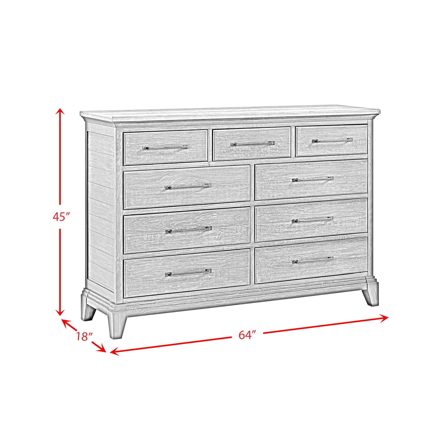 Montrose Dresser in Espresso & Brown - Tampa Furniture Outlet