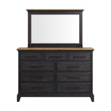 Montrose Dresser and Mirror Set in Espresso & Brown - Tampa Furniture Outlet