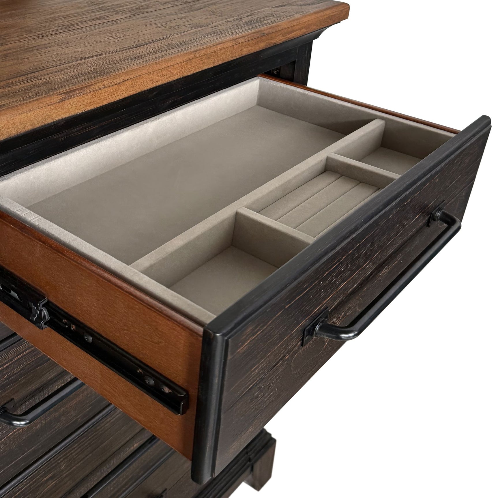 Montrose Dresser in Espresso & Brown - Tampa Furniture Outlet