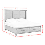 Montrose King Storage Bed in Espresso & Brown - Tampa Furniture Outlet