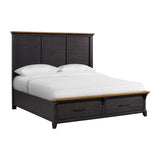 Montrose King Storage Bed in Espresso & Brown - Tampa Furniture Outlet