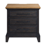 Montrose Nightstand with Charger & Sensor Light in Espresso & Brown - Tampa Furniture Outlet