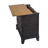 Montrose Nightstand with Charger & Sensor Light in Espresso & Brown - Tampa Furniture Outlet