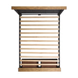 Montrose Queen Storage Bed in Espresso & Brown - Tampa Furniture Outlet