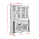 Montrose Server and Hutch with LED Light in Espresso and Brown - Tampa Furniture Outlet