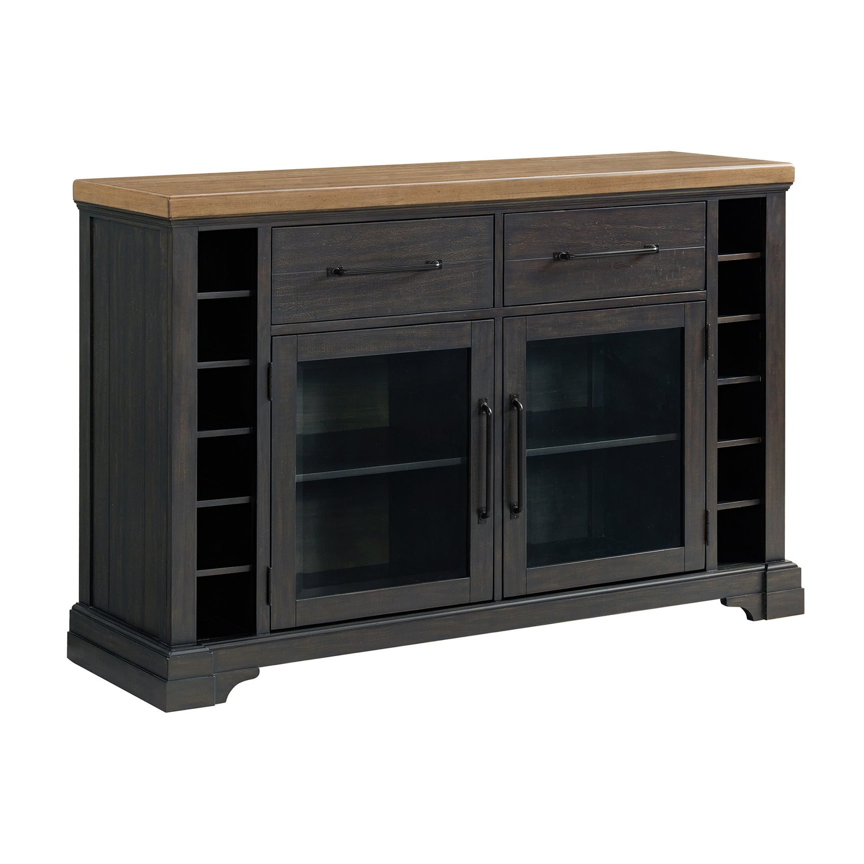Montrose Server in Espresso and Brown - Tampa Furniture Outlet