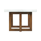 Morris Coffee Table in Espresso W/White Marble Top (3A Packing)