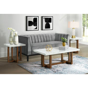 Morris Coffee Table in Espresso W/White Marble Top (3A Packing) – SKU CTMS100CTE | Elements