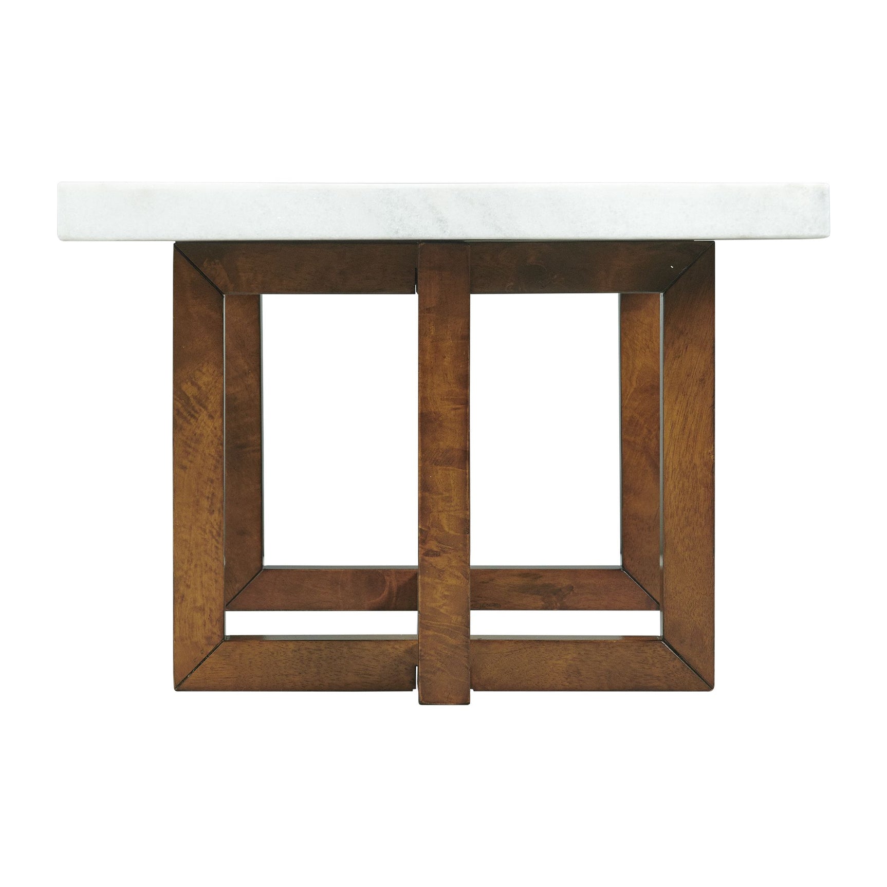 Morris Coffee Table in Espresso W/White Marble Top (3A Packing) - Tampa Furniture Outlet