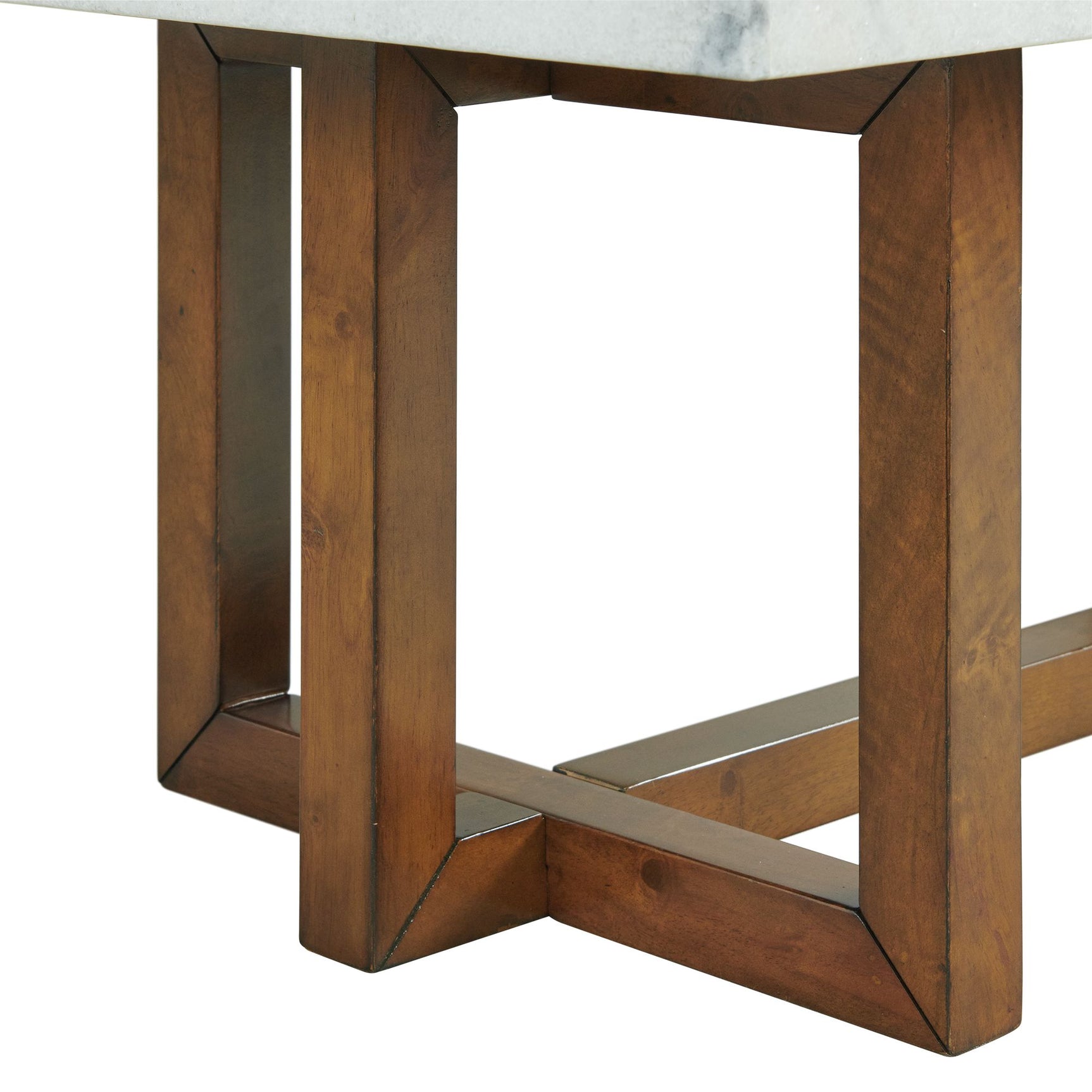 Morris Coffee Table in Espresso W/White Marble Top (3A Packing) - Tampa Furniture Outlet