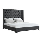 Morrow King Bed in Heirloom Charcoal - Tampa Furniture Outlet