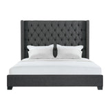 Morrow King Bed in Heirloom Charcoal - Tampa Furniture Outlet