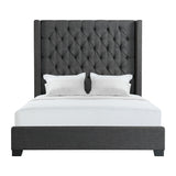 Morrow Queen Bed in Heirloom Charcoal - Tampa Furniture Outlet