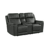 Mustang P3 Loveseat with Console in Aline Anthracite