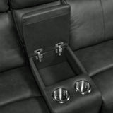 Mustang P3 Loveseat with Console in Aline Anthracite