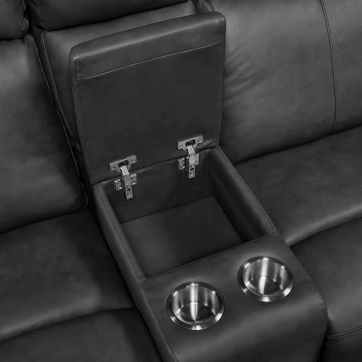 Mustang P3 Loveseat with Console in Aline Anthracite