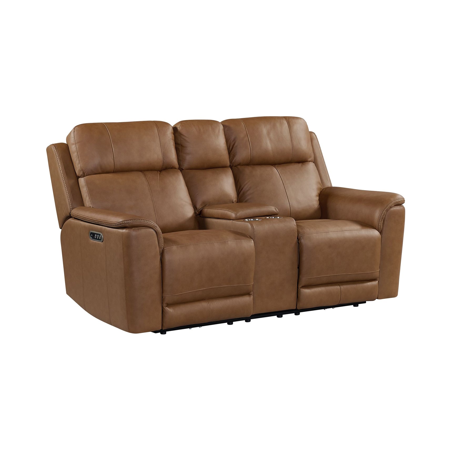 Mustang P3 Loveseat with Console in Aline Butternut