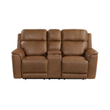 Mustang P3 Loveseat with Console in Aline Butternut
