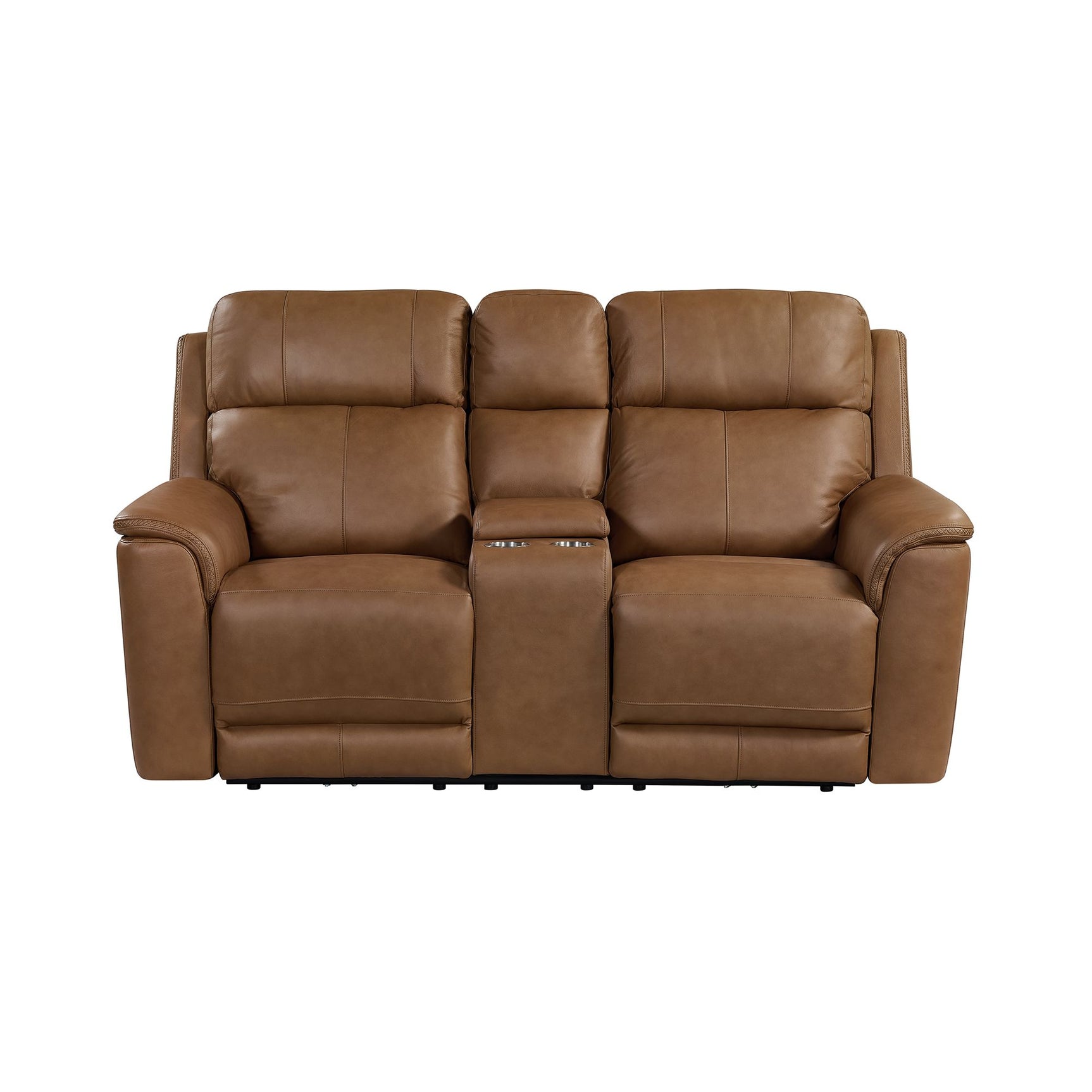 Mustang P3 Loveseat with Console in Aline Butternut