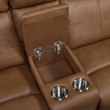 Mustang P3 Loveseat with Console in Aline Butternut