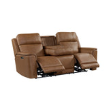 Mustang P3 Sofa with DDT, Wireless Charger in Aline Butternut