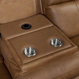 Mustang P3 Sofa with DDT, Wireless Charger in Aline Butternut