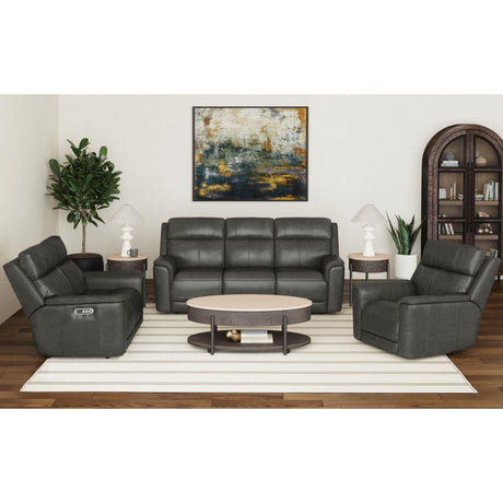 Mustang P3 Recliner in Aline Anthracite - Tampa Furniture Outlet