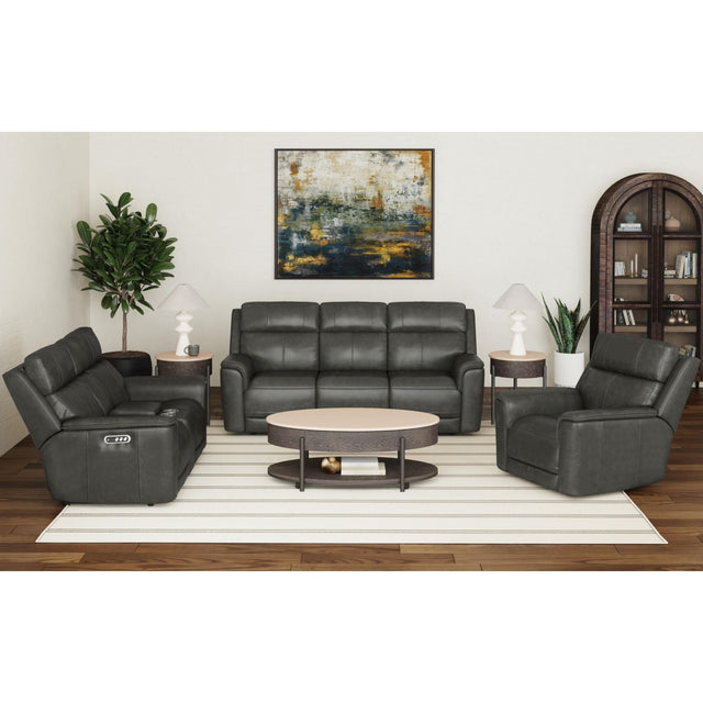 Mustang P3 Loveseat with Console in Aline Anthracite – SKU U-16110-11431-285PPP | Elements