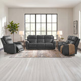Mustang P3 Loveseat with Console in Aline Anthracite – SKU U-16110-11431-285PPP | Elements