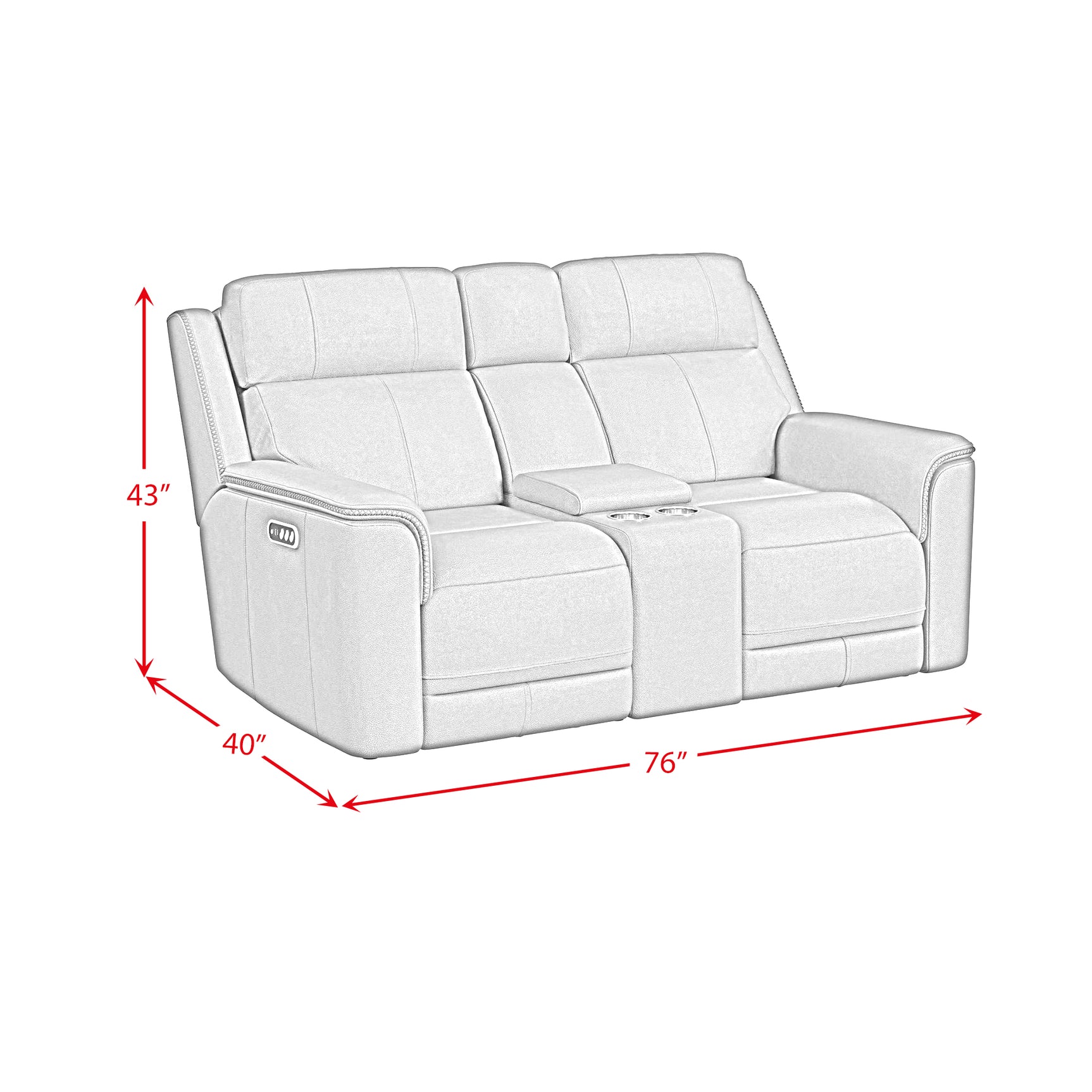 Mustang P3 Loveseat with Console in Aline Butternut
